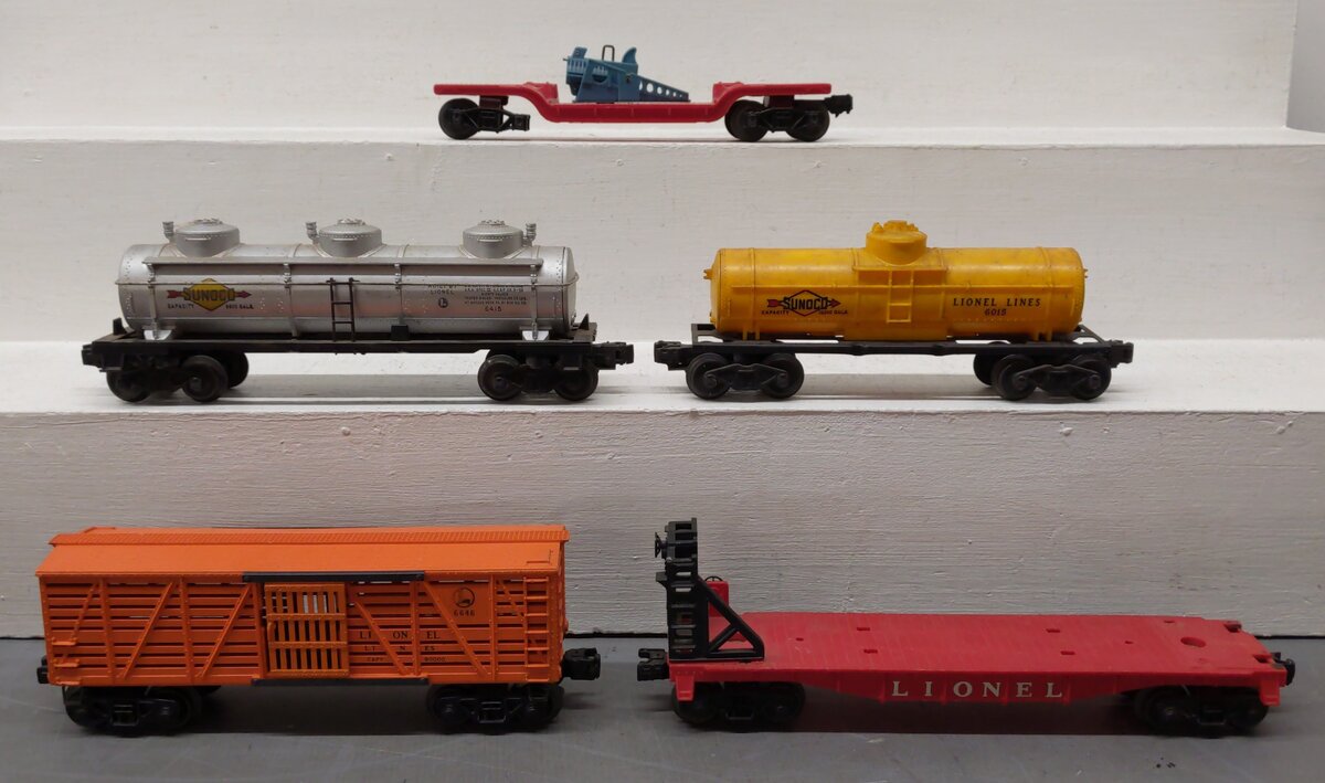 Lionel Vintage O Freight Cars: 3309, 6015, 6415, 6467, 6646 [5] VG