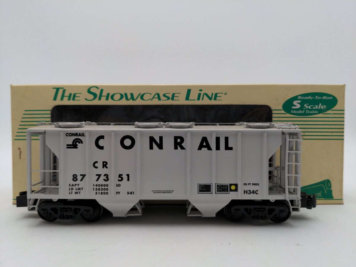 S-Helper 00015 S Gauge Conrail PS-2 2-Bay Hopper #877351 VG/Box