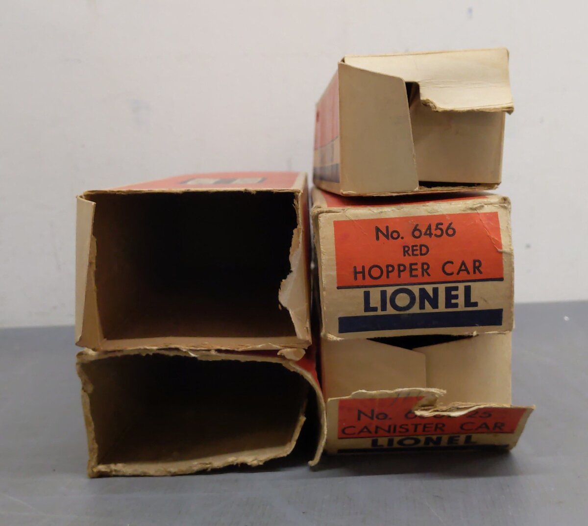 Lionel Vintage O Freight Cars: 6465, 6415, 3520, 3461X-25, 6562-25 [5] EX/Box
