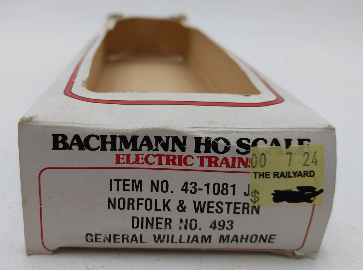 Bachmann 43-1081 Norfolk & Western Passenger Car # 493 EX/Box