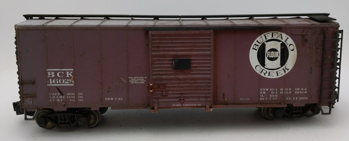 Aristo-Craft 46028 Buffalo Creek Boxcar - Metal Wheels VG