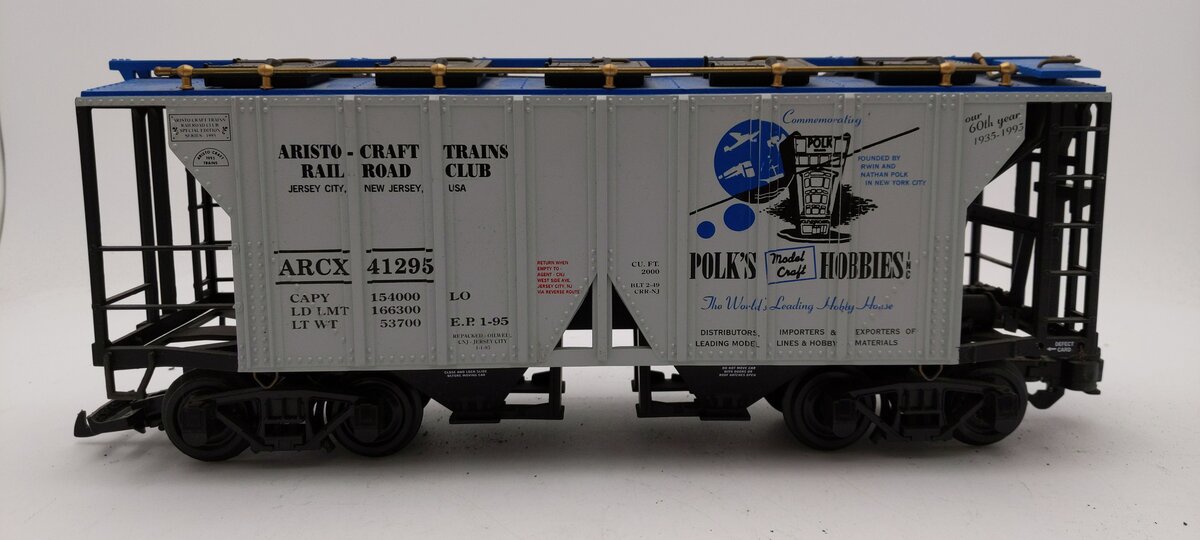 Aristo-Craft 41295 G Polk's Hobby 2 Bay Short Hopper LN