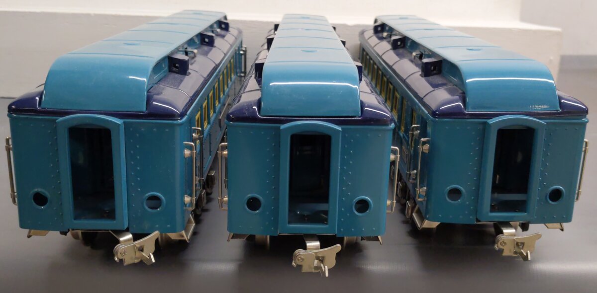 Lionel 6-13408 Standard Gauge Blue Comet Tinplate Passenger 3-Car Set VG/Box