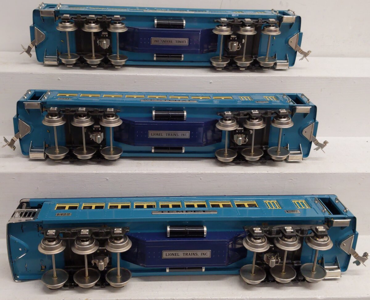 Lionel 6-13408 Standard Gauge Blue Comet Tinplate Passenger 3-Car Set VG/Box