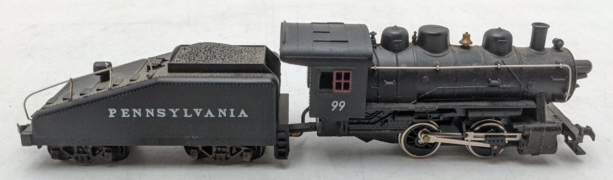 HO PRR 0-4-0 Steam Locomotive & Tender #99 VG