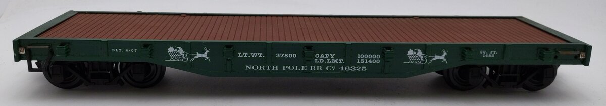 Aristo-Craft 46325 G Scale North Pole Christmas Flatcar w/Stakes EX