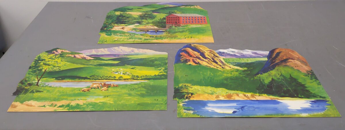 American Flyer 790 Vintage S Trainorama Cardboard Diorama LN/Box