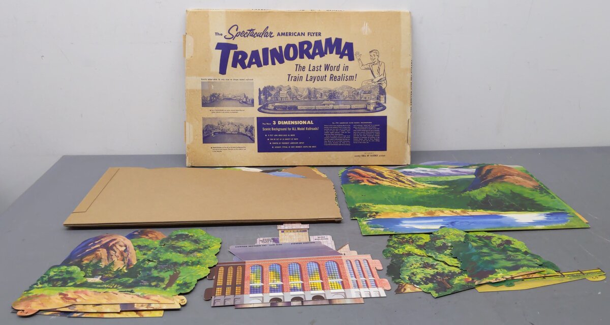 American Flyer 790 Vintage S Trainorama Cardboard Diorama LN/Box
