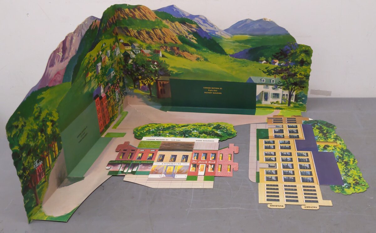 American Flyer 790 Vintage S Trainorama Cardboard Diorama LN/Box
