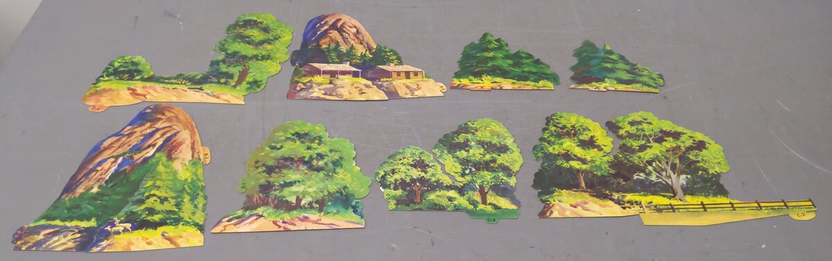 American Flyer 790 Vintage S Trainorama Cardboard Diorama LN/Box
