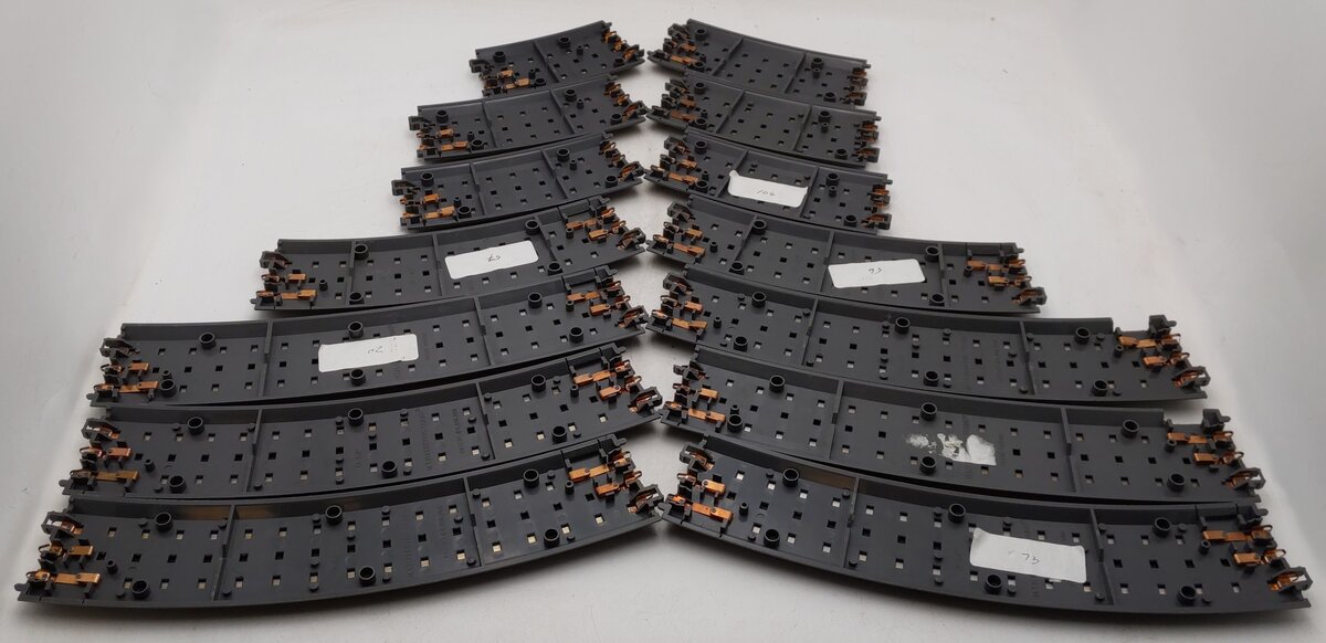 MTH O Gauge Assorted Curved RealTrax Track Sections [14] VG