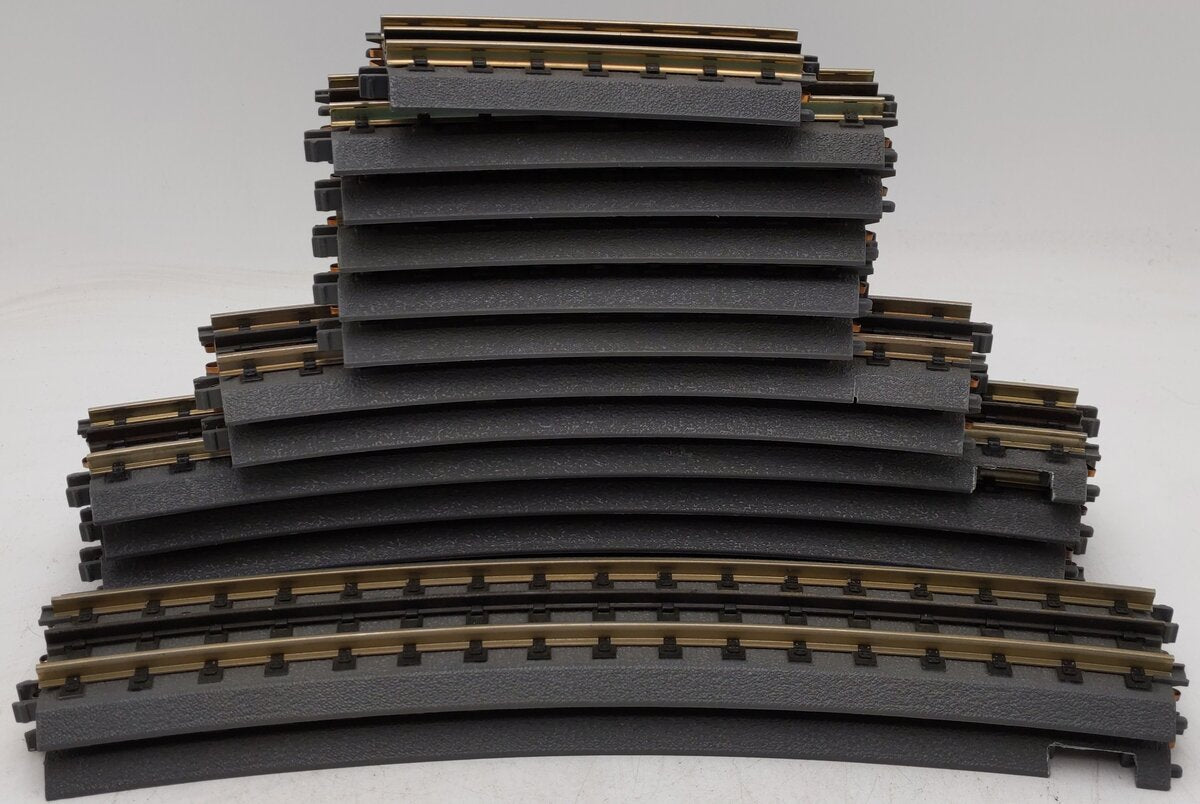 MTH O Gauge Assorted Curved RealTrax Track Sections [14] VG