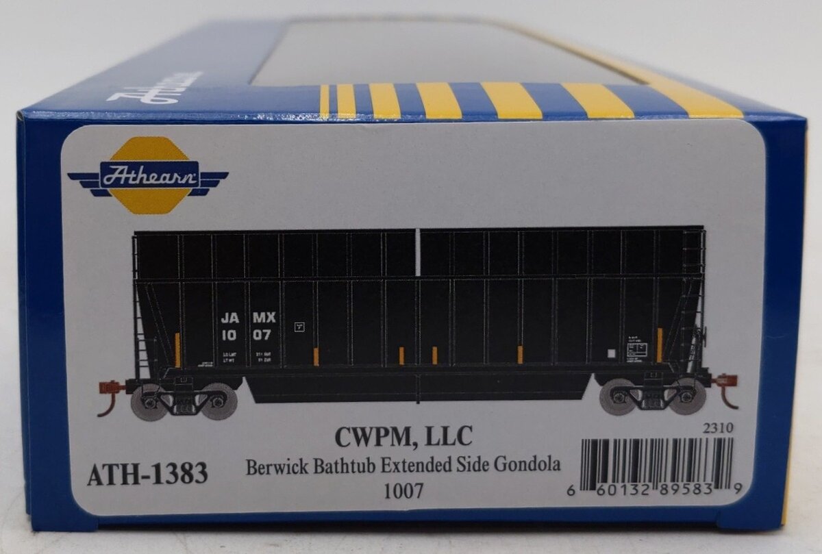 Athearn ATH-1383 HO Scale Berwick Bathtub Extended Side Gondola #1007 LN/Box