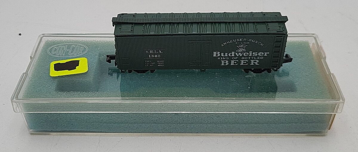 Con-Cor 1351-J N Scale Budweiser Boxcar #1800 LN/Box