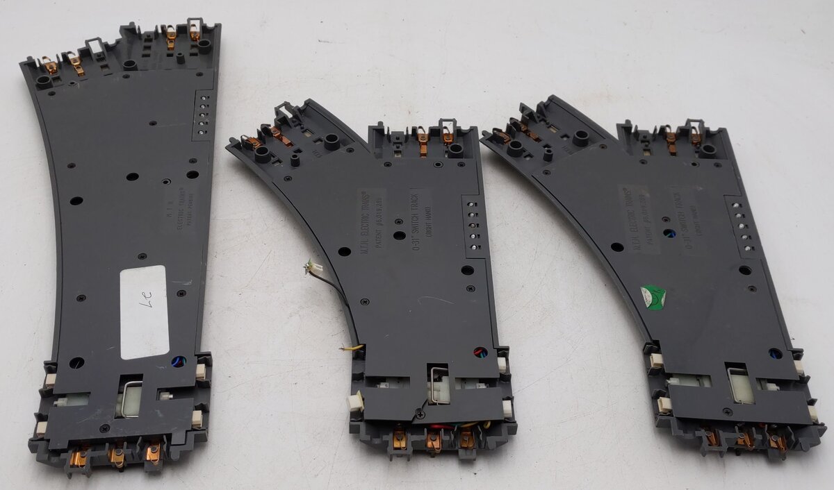 MTH O Gauge Assorted Right Hand Turnout Track Sections [3] VG
