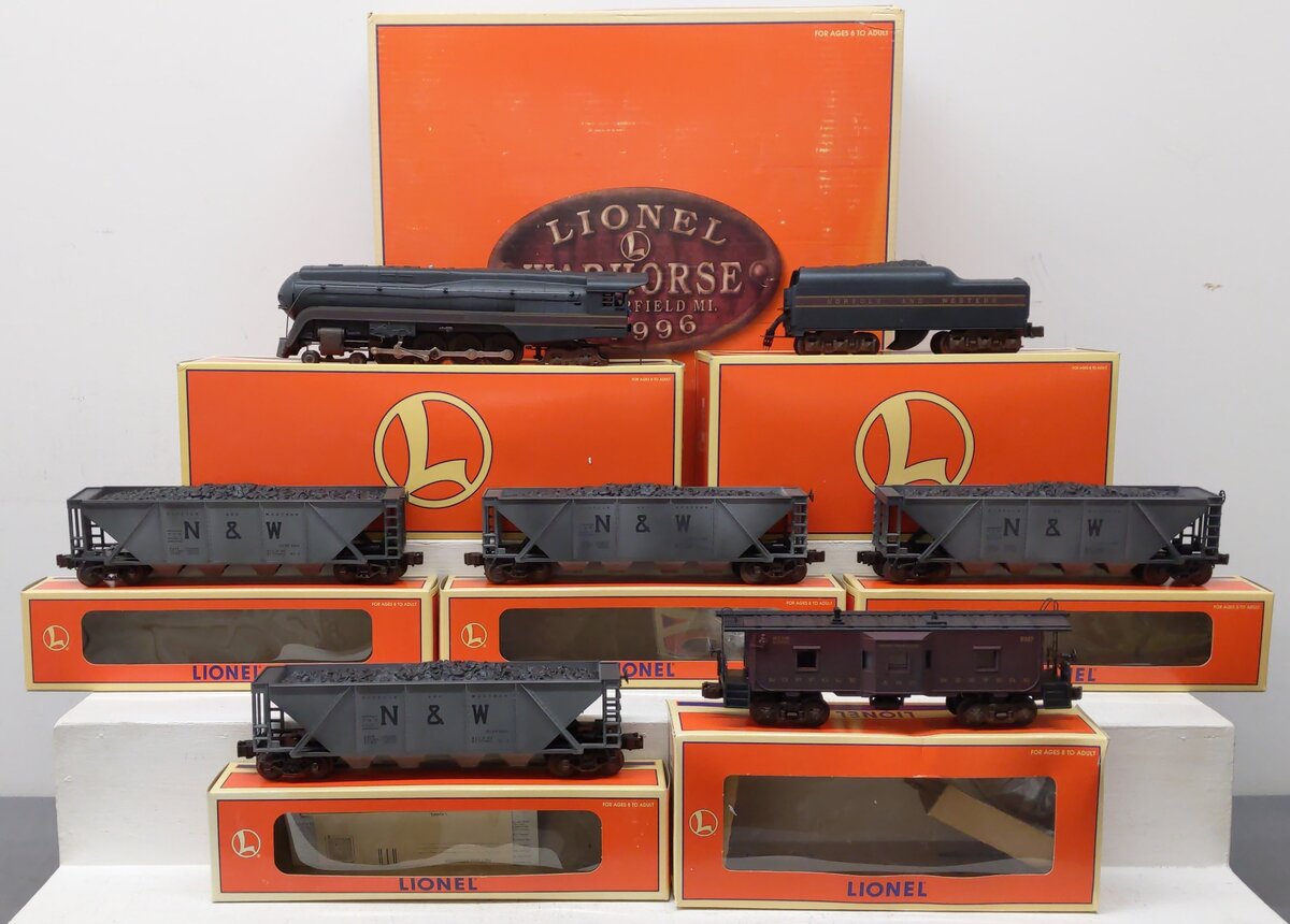 Lionel 6-11909 O Gauge Norfolk & Western Warhorse Steam Freight Set with TMCC VG/Box