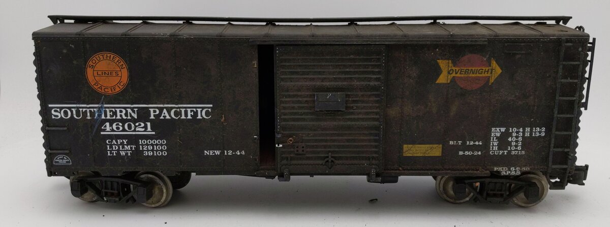 Aristo-Craft 46021 G Scale Southern Pacific Overnight Boxcar - Metal Wheels EX