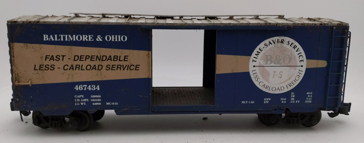 USA Trains 19220C G Baltimore & Ohio 40' Boxcar #467434 VG
