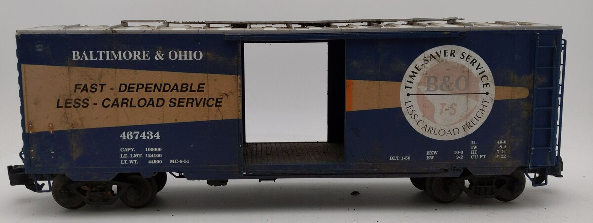 USA Trains 19220C G Baltimore & Ohio 40' Boxcar #467434 VG