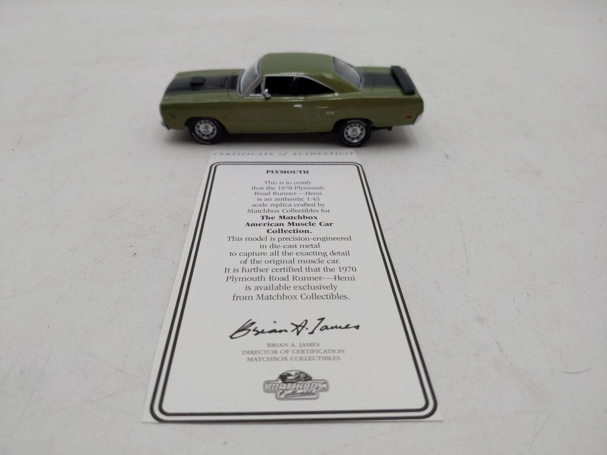 Matchbox YMC04-M 1:43 Die Cast Muscle Machines 1970 Plymouth Road Runner EX