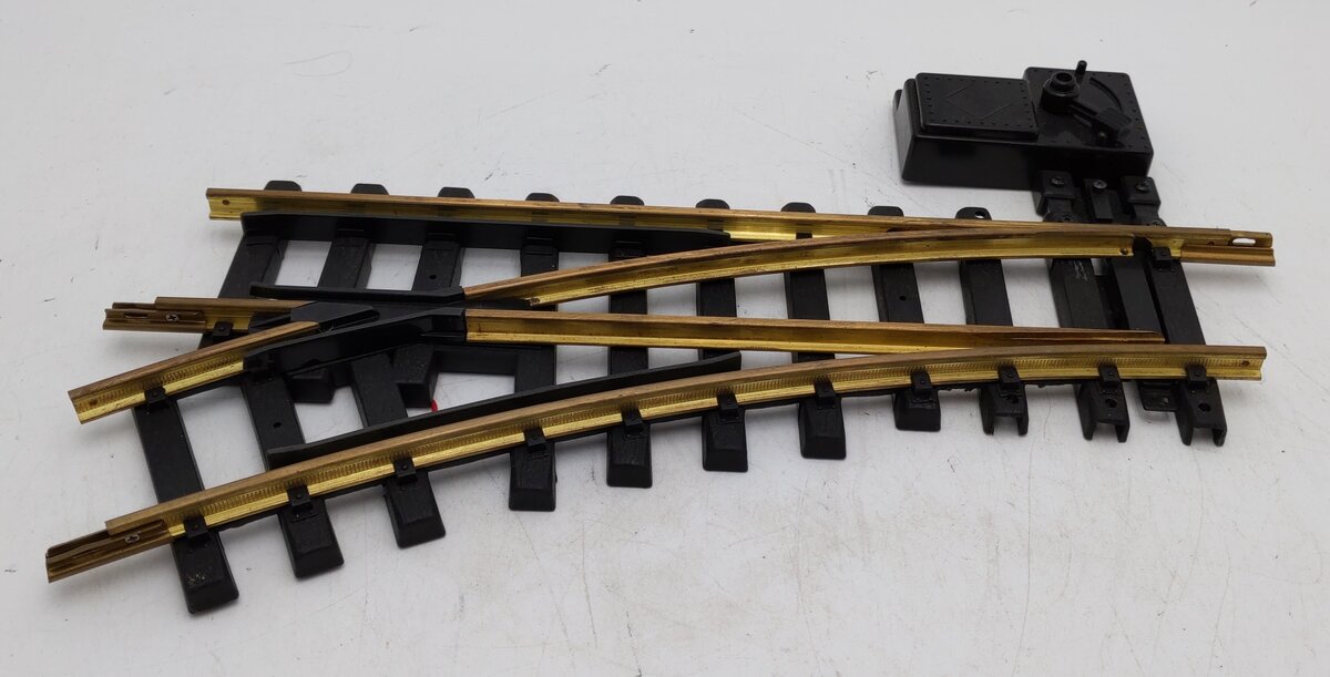 Aristo-Craft 11210 G Euro Brass Left Hand Manual Switch Turnout VG/Box
