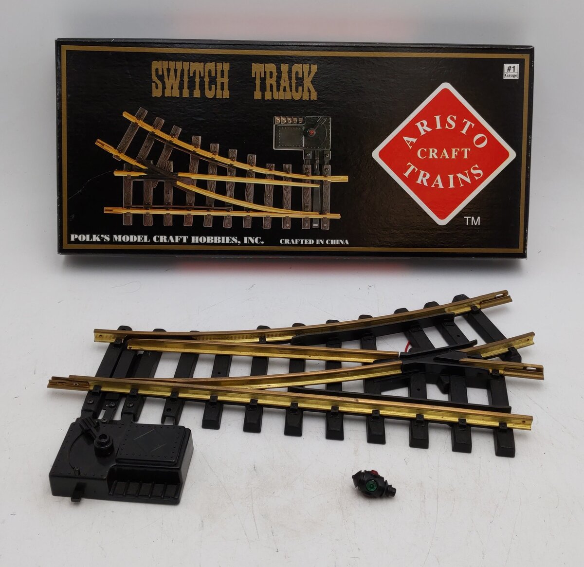 Aristo-Craft 11210 G Euro Brass Left Hand Manual Switch Turnout VG/Box