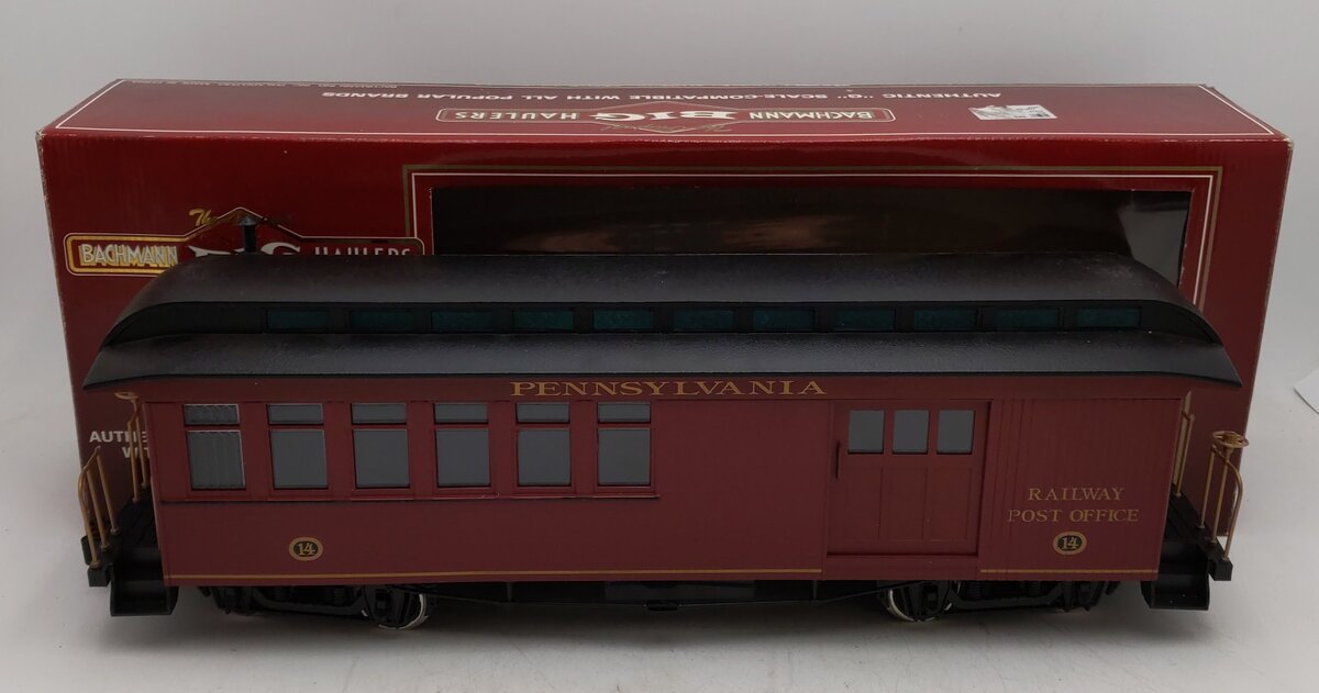 Bachmann G 97197 Pennsylvania Lighted Combine Car - Metal Wheels EX/Box