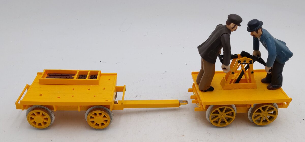 Bachmann 96201 G Scale Motorized Handcar w/Trailer VG/Box