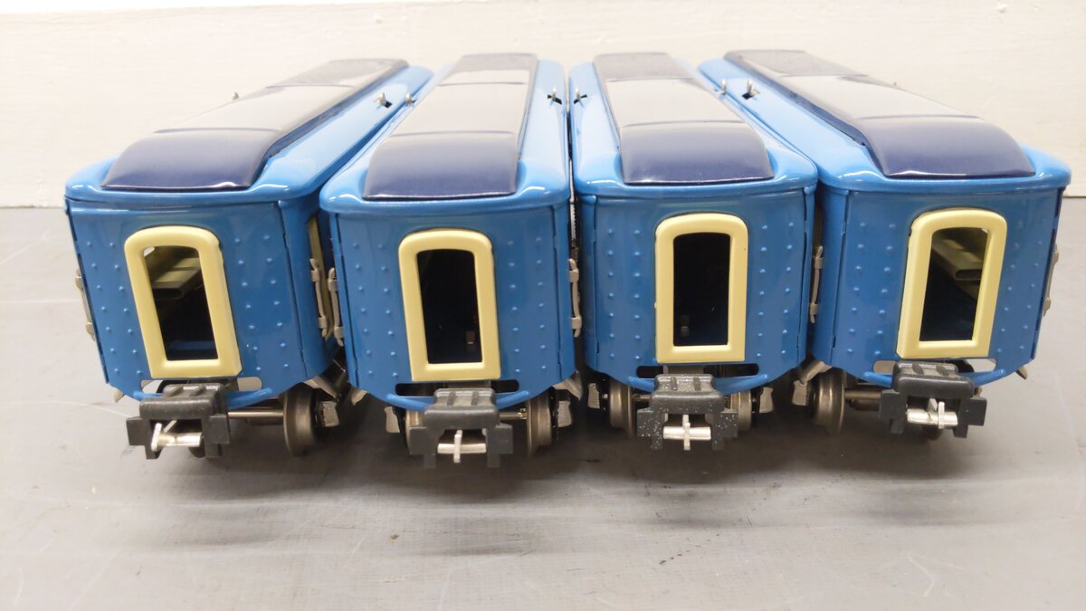 MTH 10-1064 O Blue Comet Passenger Car Set (Set of 4) VG/Box