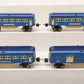 MTH 10-1064 O Blue Comet Passenger Car Set (Set of 4) VG/Box