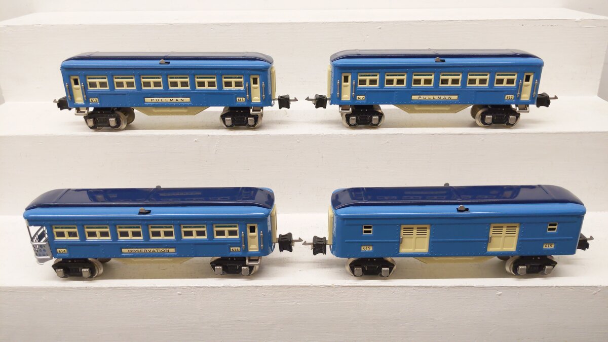 MTH 10-1064 O Blue Comet Passenger Car Set (Set of 4) VG/Box