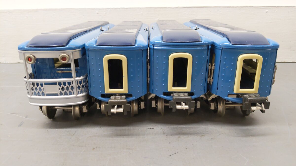 MTH 10-1064 O Blue Comet Passenger Car Set (Set of 4) VG/Box