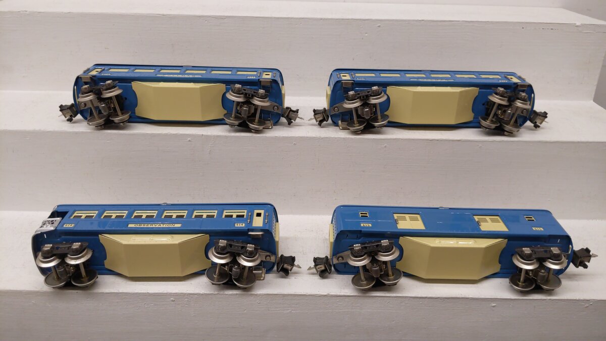 MTH 10-1064 O Blue Comet Passenger Car Set (Set of 4) VG/Box