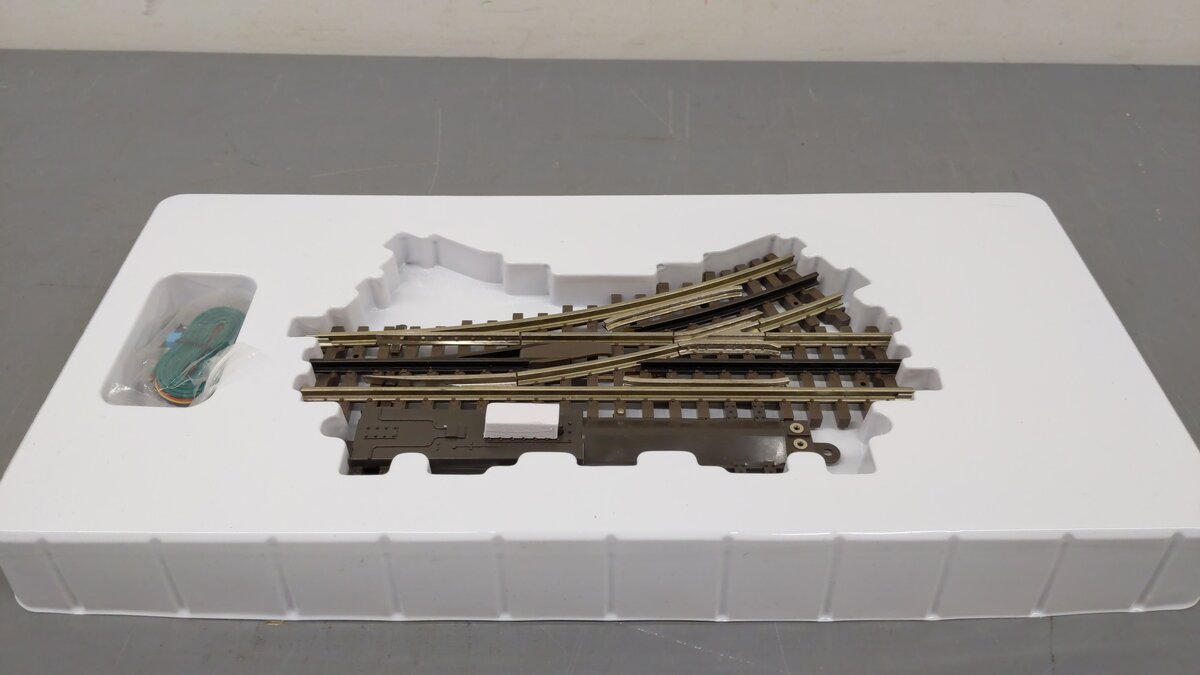 Atlas 6075 O Gauge Nickel Silver O-36 Left Hand Remote Switch Turnout EX/Box