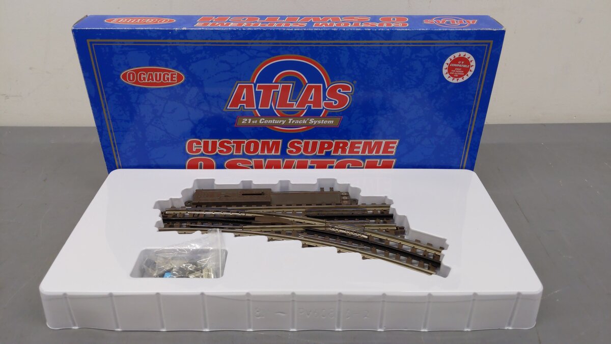 Atlas 6086 O Nickel Silver O-45 Right Hand Remote Control Switch Turnout EX/Box