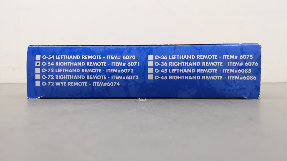 Atlas 6071 O Gauge Nickel Silver O-54 Right Hand Remote Control Switch Turnout EX/Box