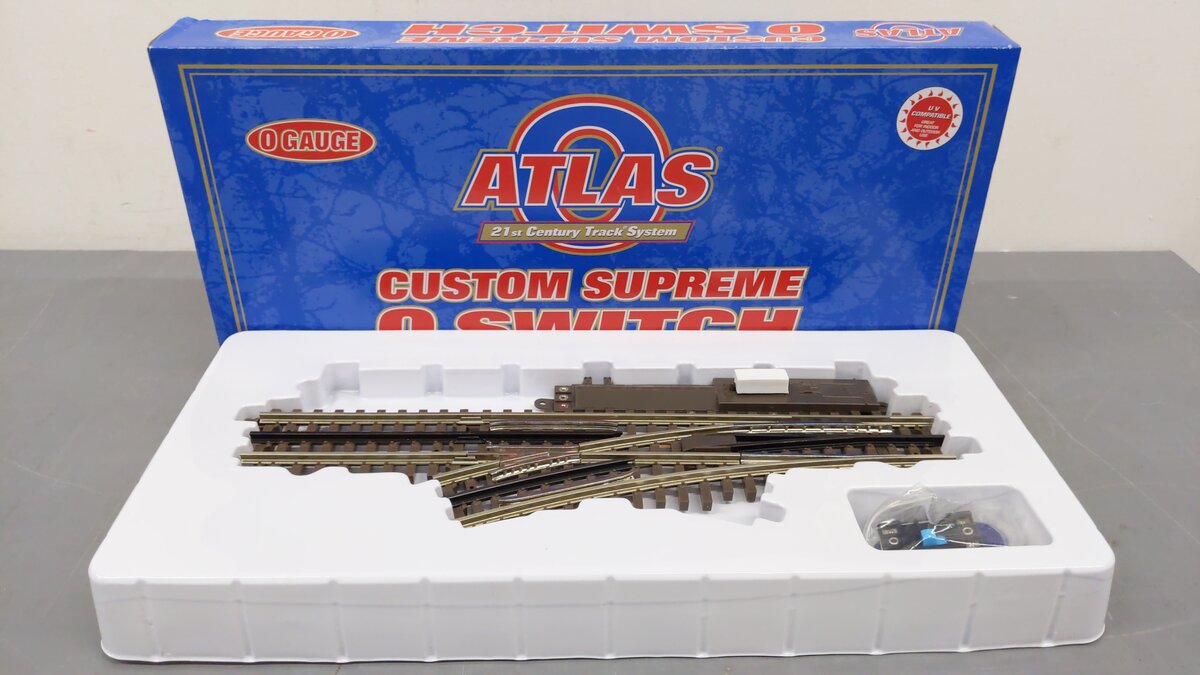 Atlas 6070 O / O54 Gauge Nickel Silver Left Hand Remote Switch Turnout EX/Box