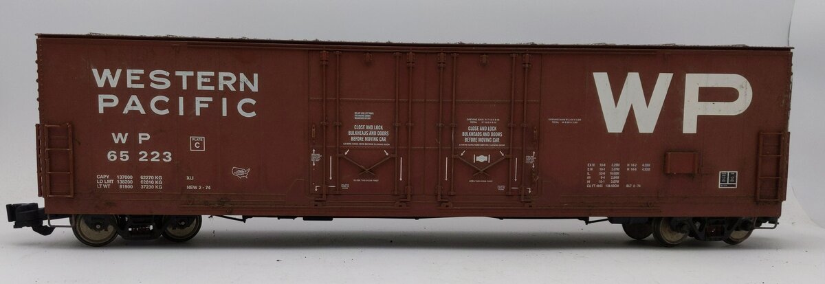 Aristo-Craft 50092 G Scale Western Pacific 53' Evans Boxcar #65223 EX