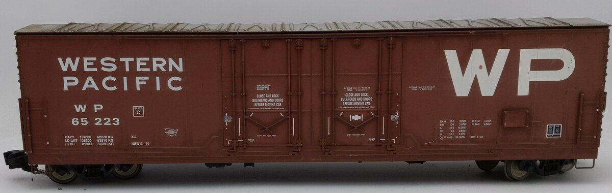 Aristo-Craft 50092 G Scale Western Pacific 53' Evans Boxcar #65223 EX