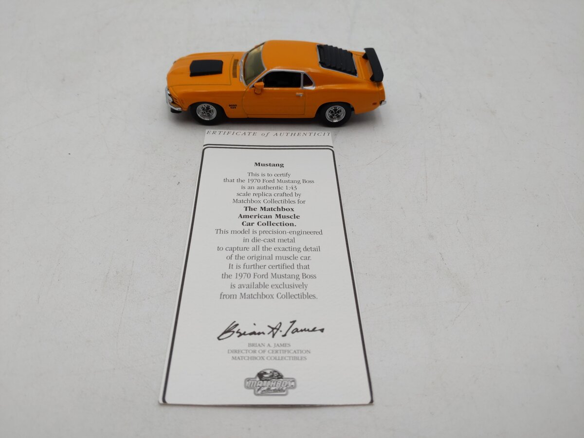 Matchbox YMC05-M 1:43 Die Cast 1970 Boss Mustang Vehicle EX