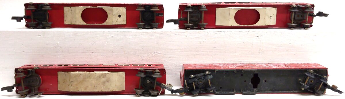American Flyer Vintage S Red New Haven Passenger Cars: 495, 651 [4]
