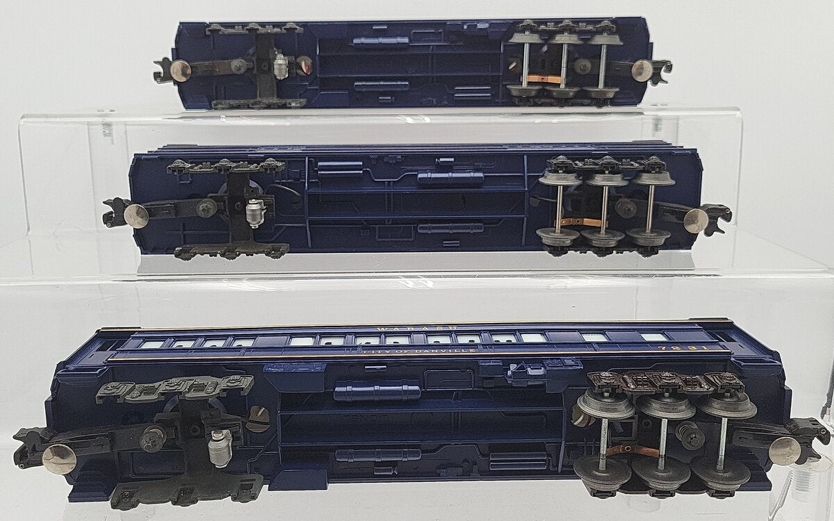 Lionel O Gauge REA Wabash Assorted Passenger Cars: 7228, 7231, 7229 [3] EX