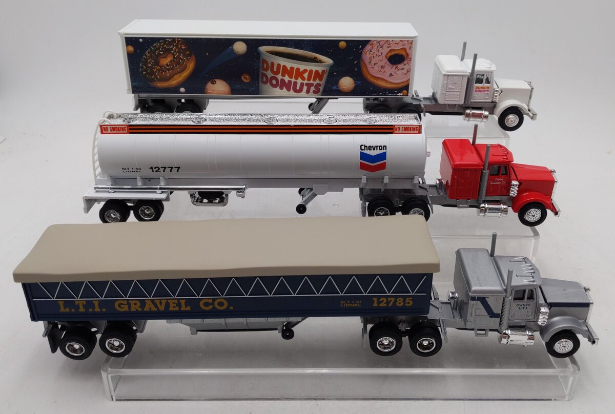 Lionel & Dunkin Donuts 1:43 Scale Tractor Trailers [3] LN/Box