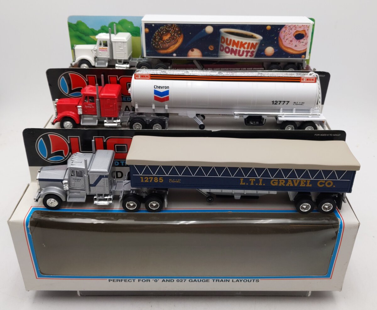 Lionel & Dunkin Donuts 1:43 Scale Tractor Trailers [3] LN/Box
