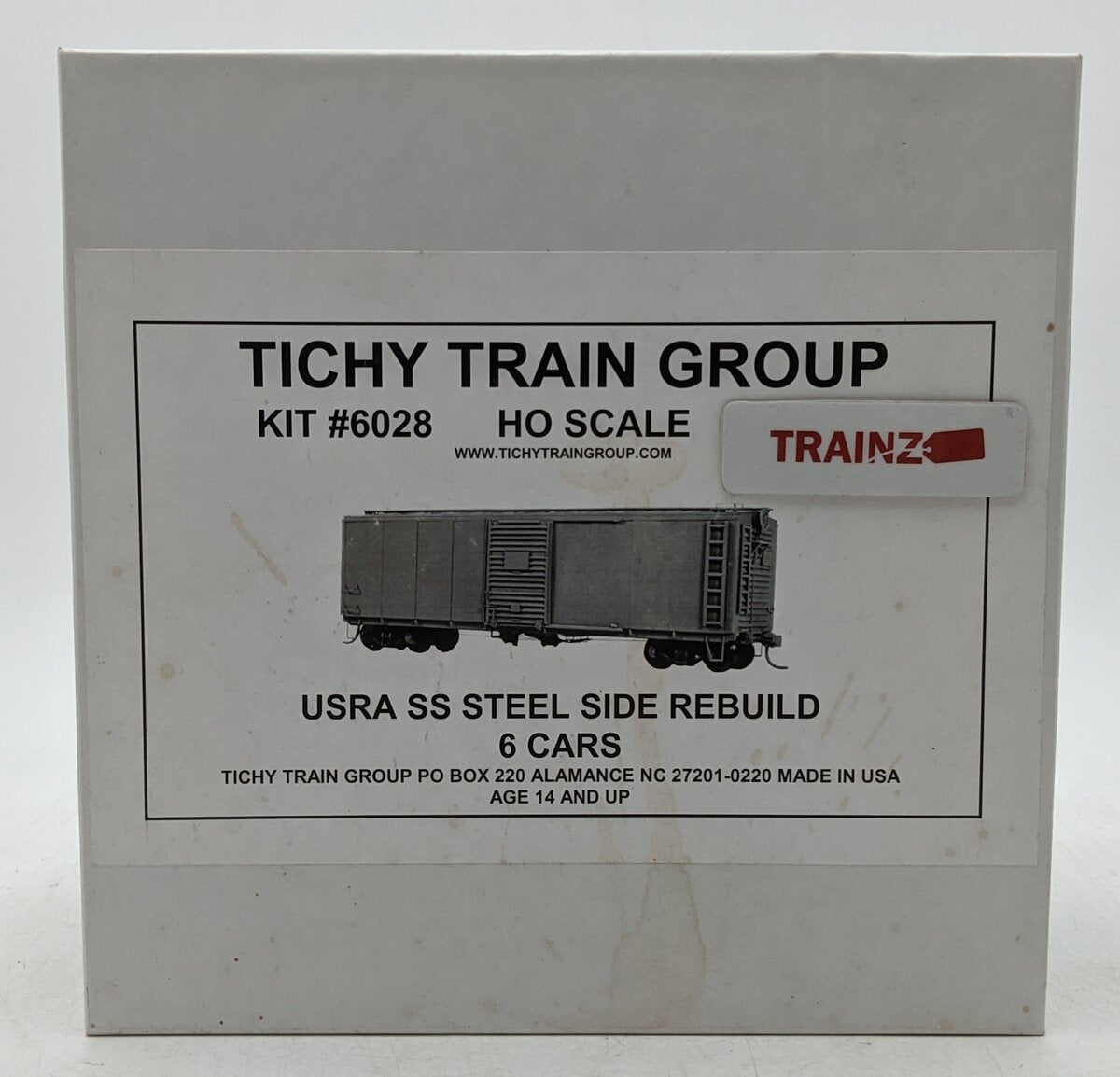 Tichy 6028 HO USRA Steel Side Boxcar Kit (Set of 6) NIB