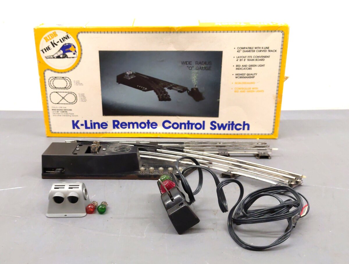 K-Line K-0376 O 42" Right Hand Remote Control Switch Turnout EX/Box