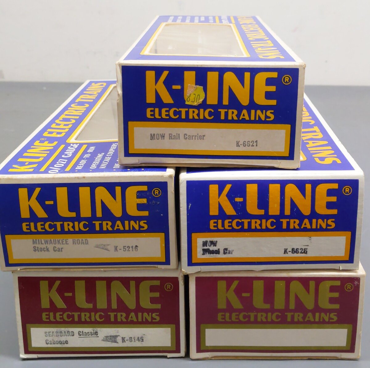 K-Line O Gauge Assorted Freight Cars K6626, K6214, K6145, K6621, K5216 [5] VG/Box