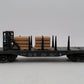 Lionel 6-16347 O Gauge Ontario Northland Bulkhead Flat w/Wood Load VG