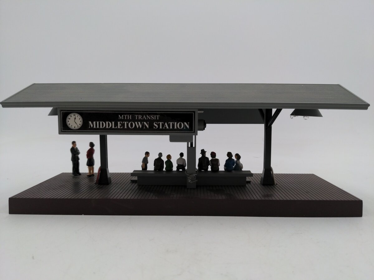 MTH 30-9107 O Middletown Operating Station Platform w/Gray Roof VG