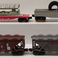 Lionel O Gauge Assorted Freight Cars 6-16328, 6-16618, 6-19316, 6-19319 [4] EX/Box
